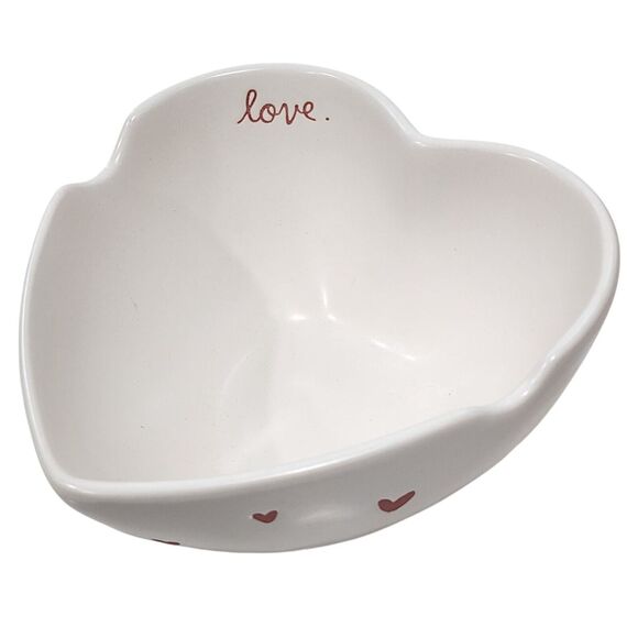 Rae Dunn Set of 2 Heart Shaped Ceramic Ramen‎ Noodle Bowl With Chopsticks NEW - Picture 14 of 16